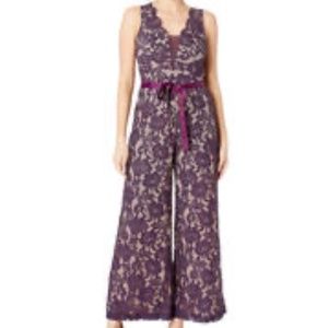 MARINA - LACE JUMPSUIT Size 12 Purple